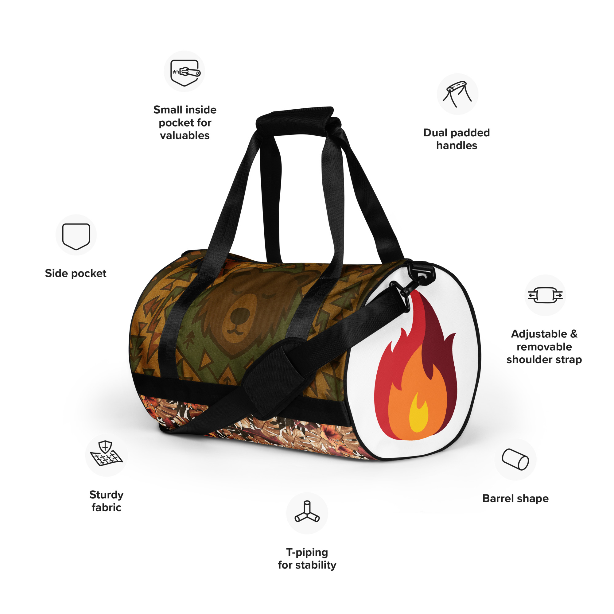 All-over print gym bag - Image 10