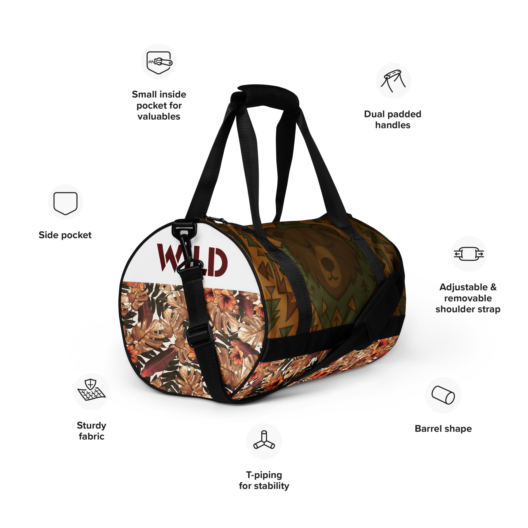 All-over print gym bag - Image 11